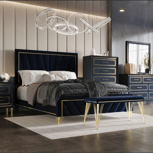 Bedroom set Gatsby 147831 Queen bed,dresser,mirror,chest,1nightstand $1179.00
