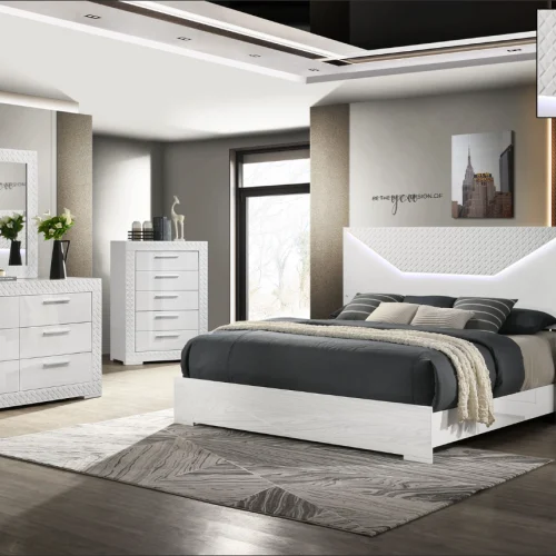 Bedroom set - Jenna 137131 Queen bed,dresser,mirror,chest,1nightstand $1549.00