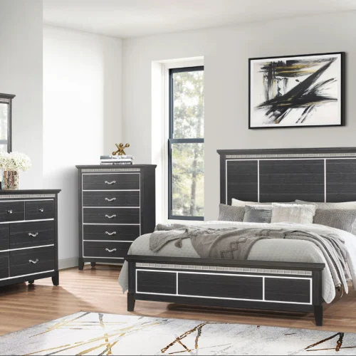Essence set 134231 Queen set bed,dresser,mirror,chest,1nightstand. $1069.00